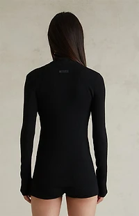 Fear of God ESSENTIALS Women's Jet Black Ribbed Jacket