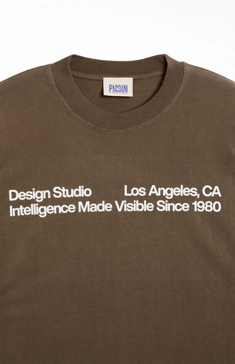 Pacsun Brown Design Studio T-Shirt