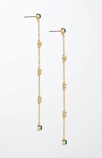 Ettika Green Kyocera Opal Earrings