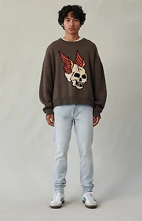 Pacsun Bryce Stacked Skinny Jeans Stretch Light Indigo