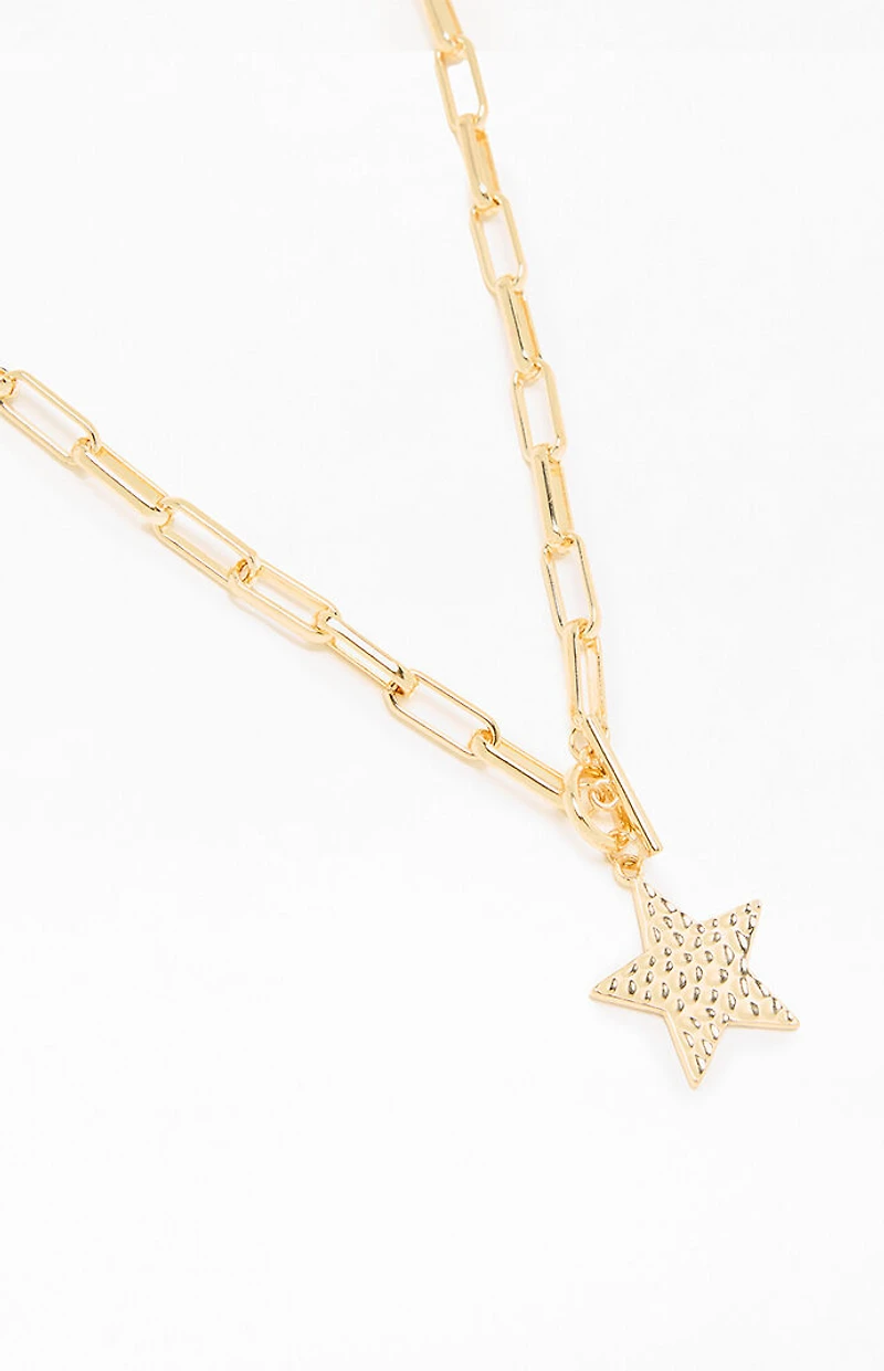 LA Hearts Star Link Pendant Necklace