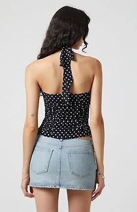 Beverly and Beck Valentina Polka Dot Halter Top