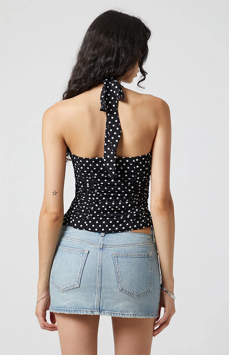 Beverly and Beck Valentina Polka Dot Halter Top
