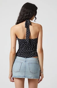 Beverly and Beck Valentina Polka Dot Halter Top