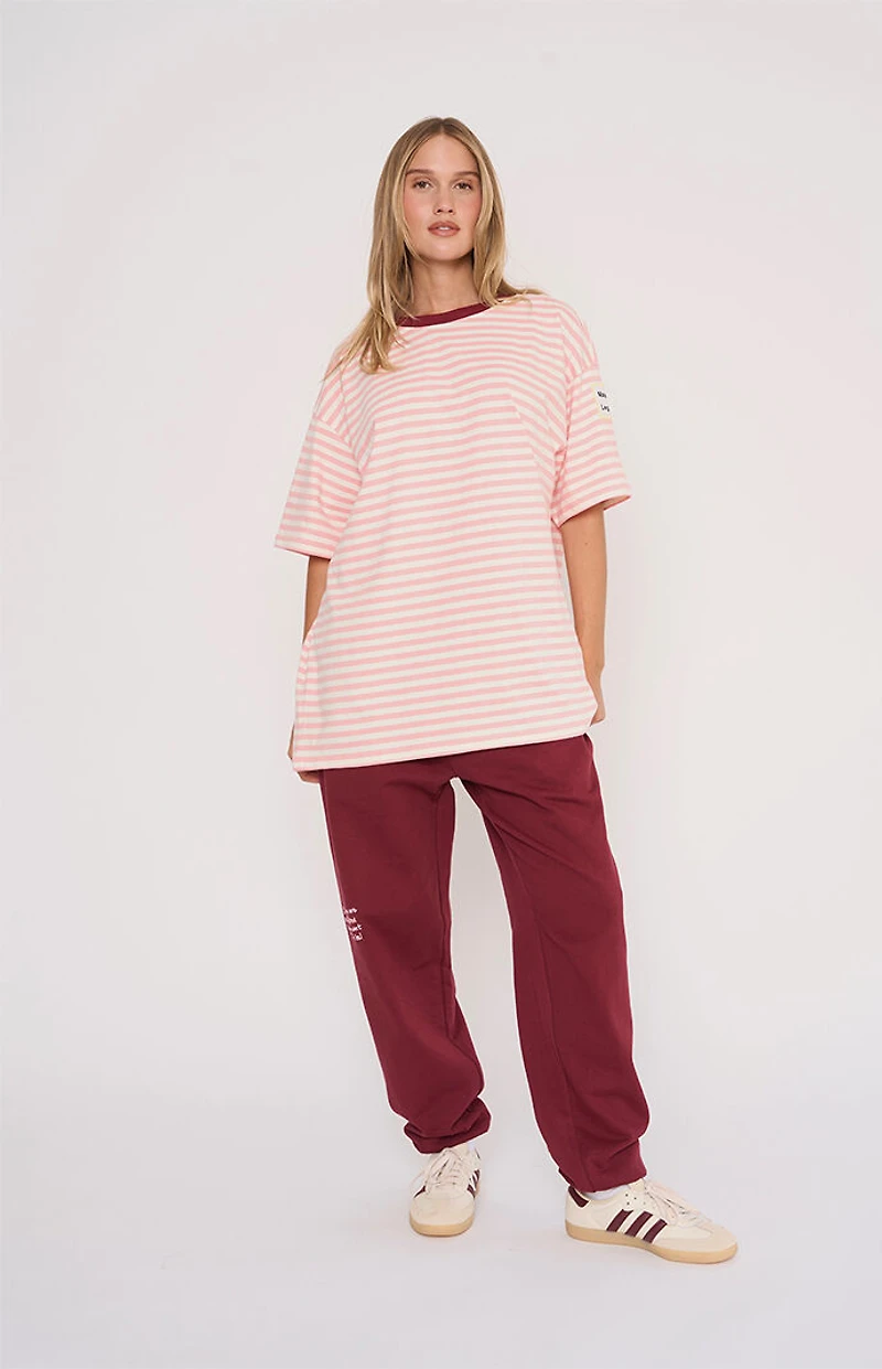 THE MAYFAIR GROUP Come As You Are Striped Oversized T-Shirt
