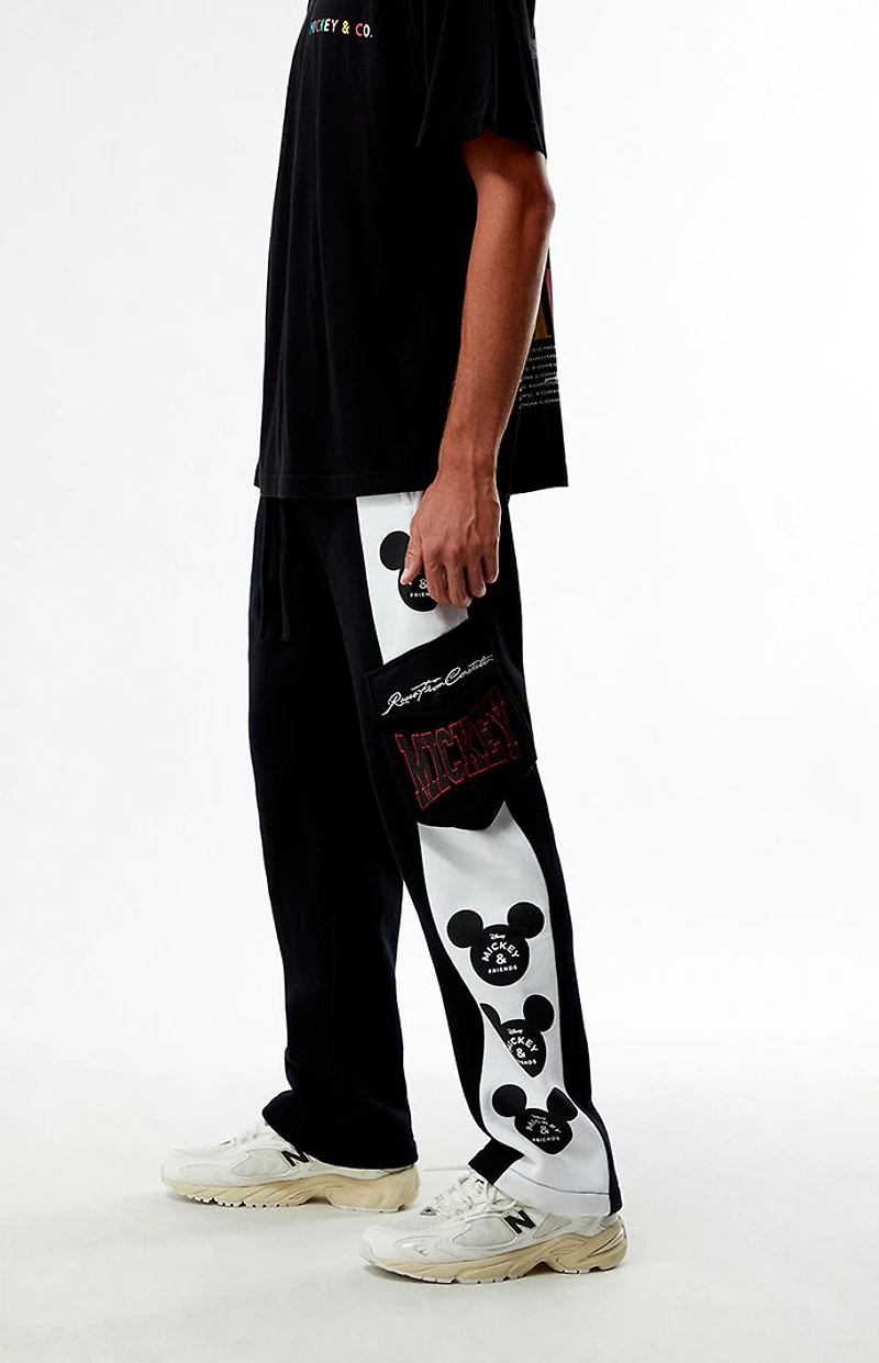 Civil x Mickey Mouse Wide Leg Cargo Sweatpants