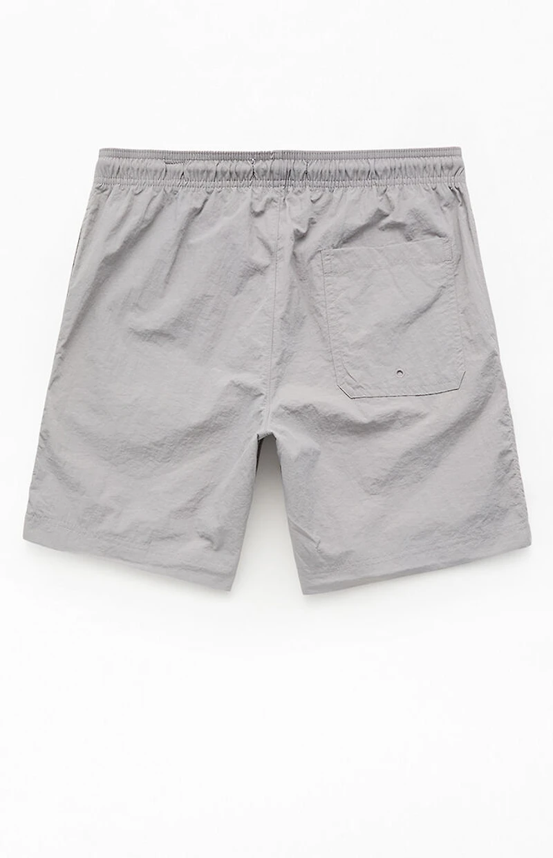 Pacsun Gray Collegiate 6.5" Swim Trunks