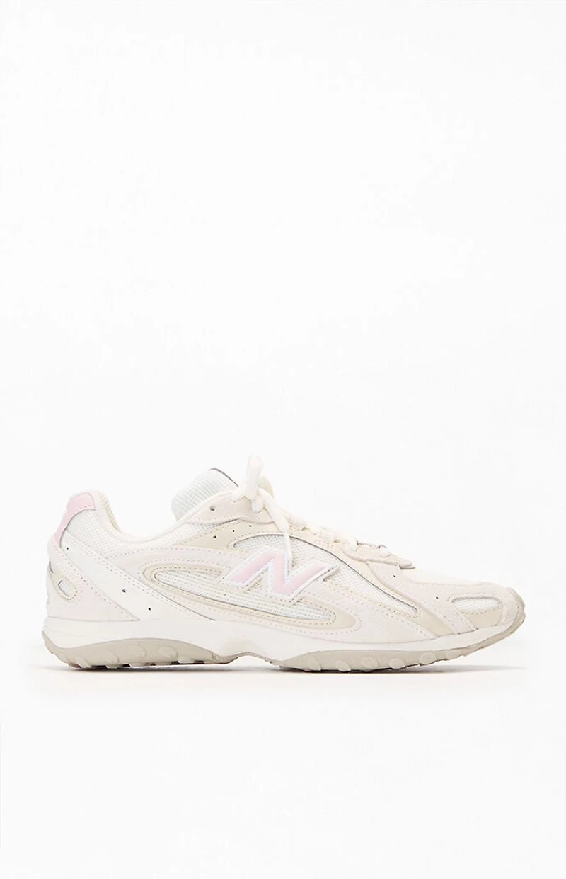 New Balance White & Pink 204L Sneakers