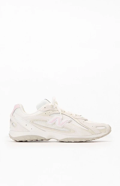 New Balance White & Pink 204L Sneakers