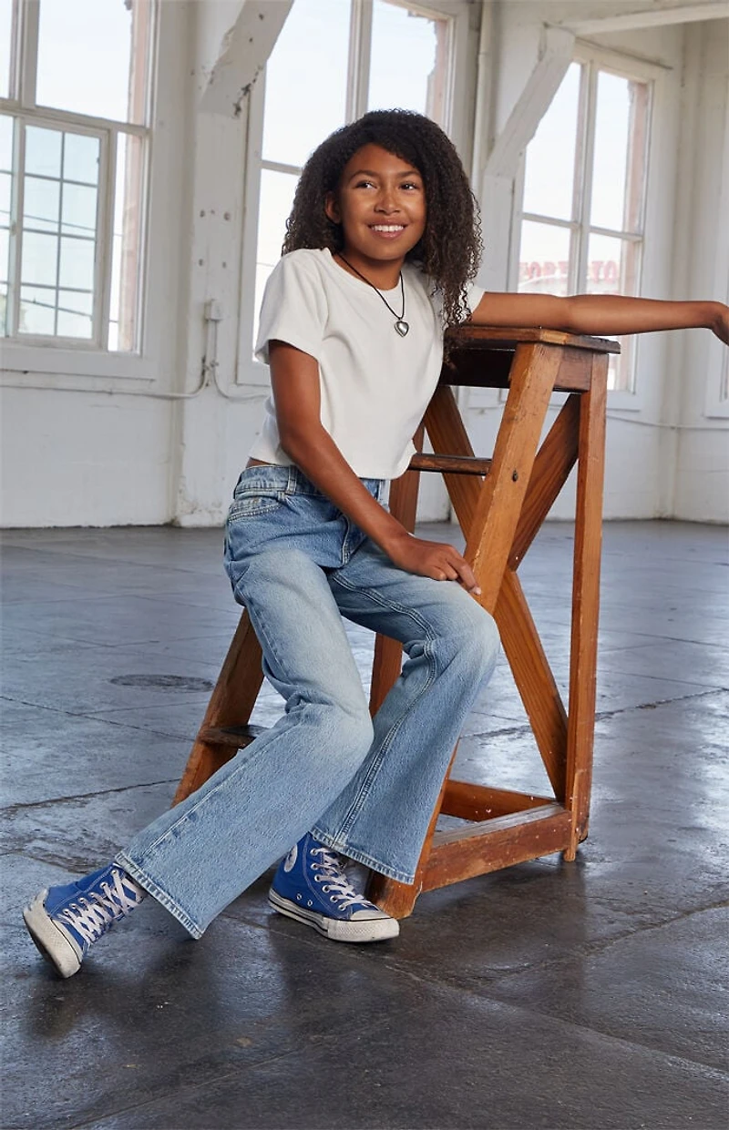 Pacsun Kids Stretch Flare Jeans Medium Blue