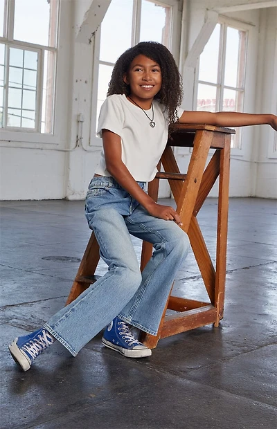 Pacsun Kids Stretch Flare Jeans Medium Blue