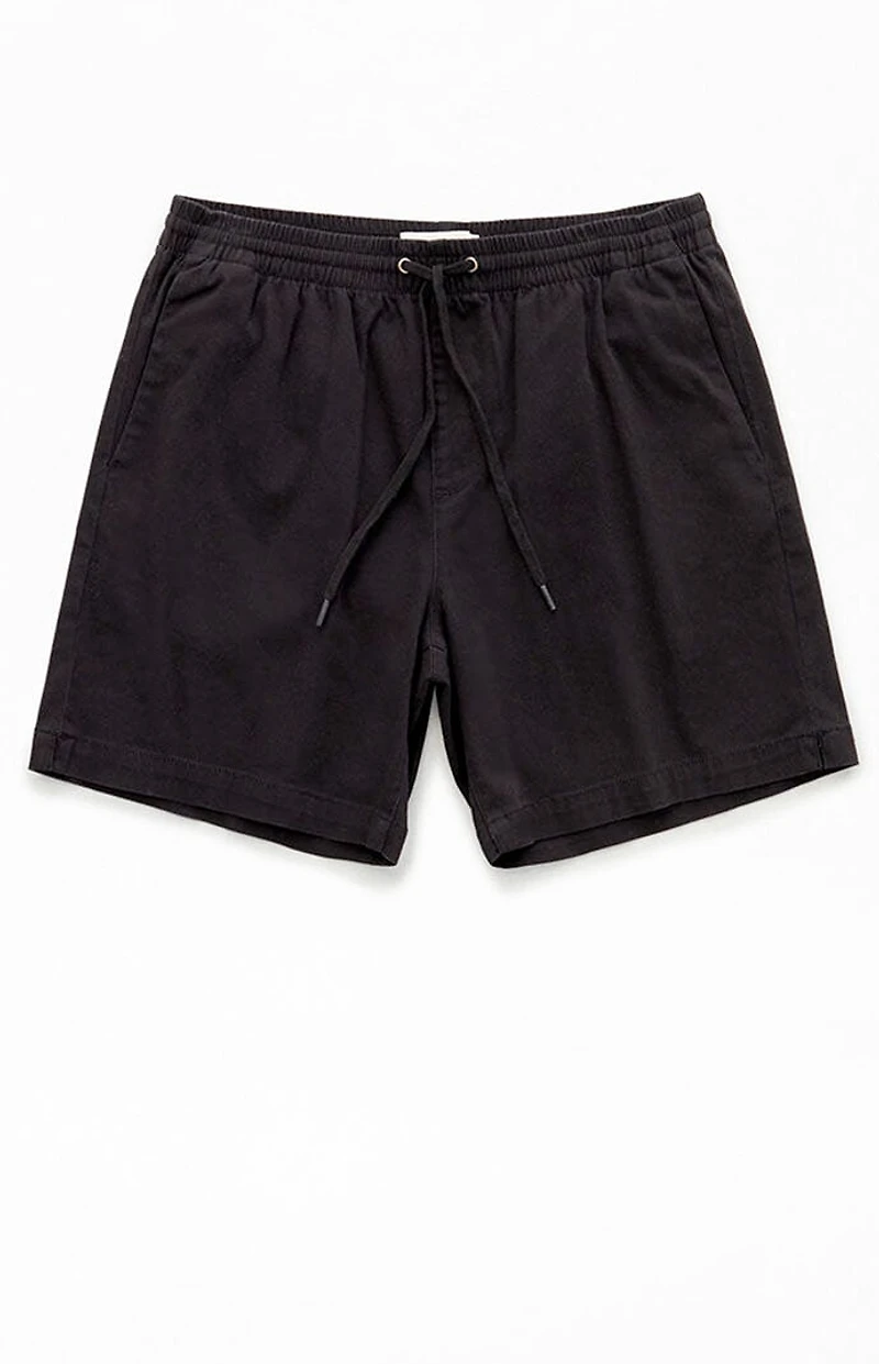 Pacsun Black Twill Volley Shorts