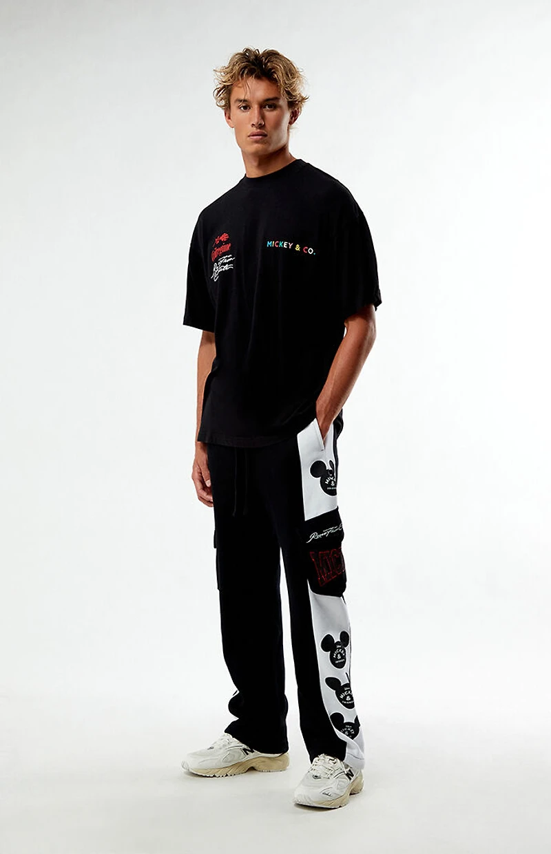 Civil x Mickey Mouse Wide Leg Cargo Sweatpants