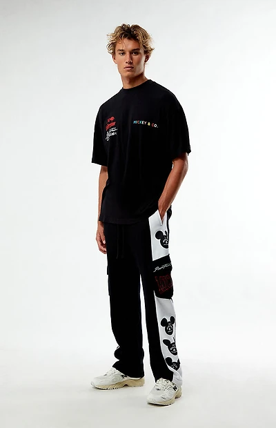 Civil x Mickey Mouse Wide Leg Cargo Sweatpants