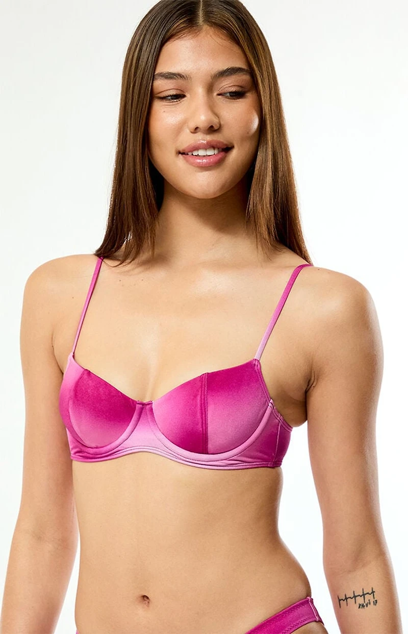 Pacsun Plum Madison Shine Balconette Underwire Bralette Bikini Top