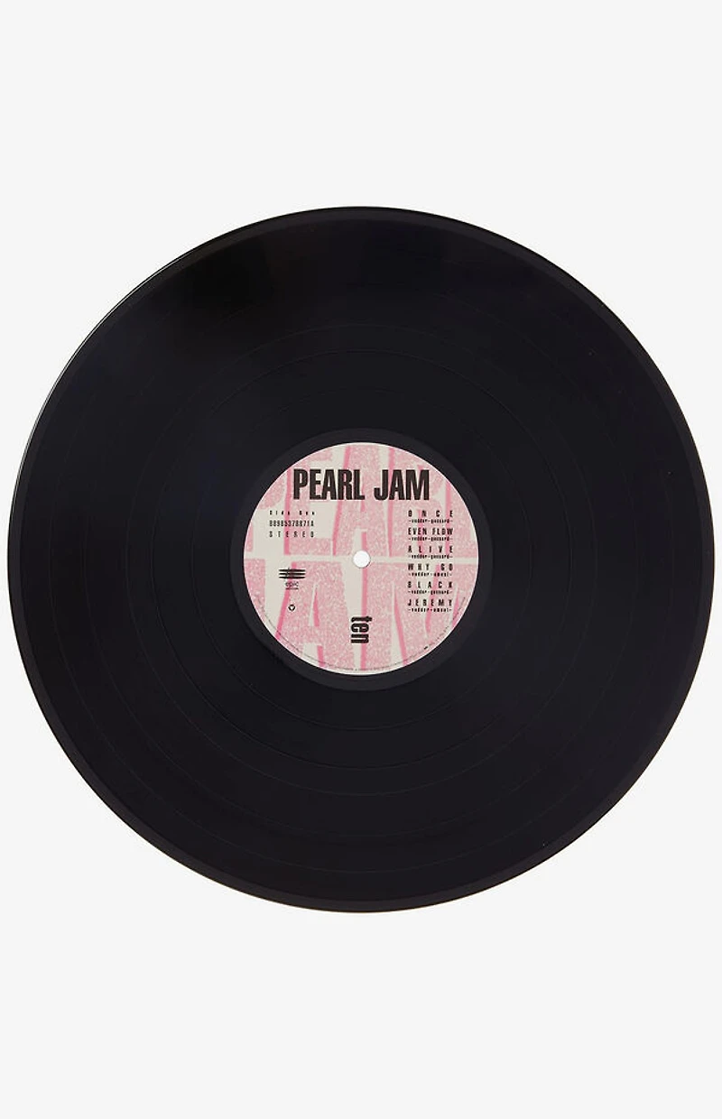 Pearl Jam Ten Vinyl Record