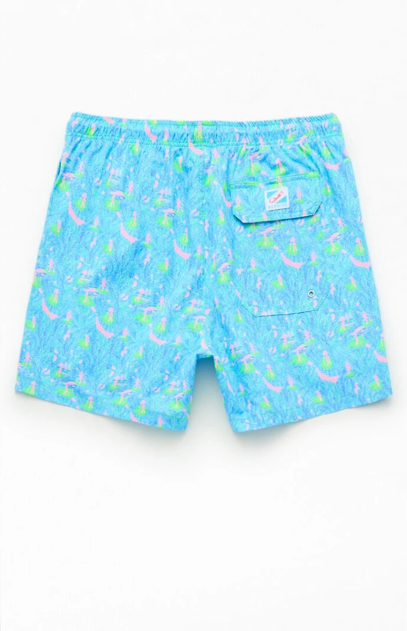 Bermies Golf Floral 5" Swim Trunks