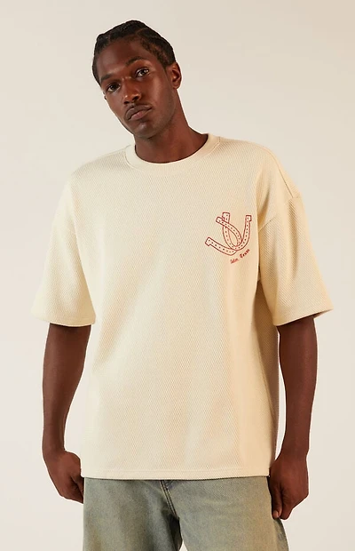 Pacsun Tan Moonlight Waffle Knit T-Shirt
