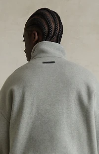 Fear of God ESSENTIALS Concrete Heather & Black Modern Fleece Track Jacket