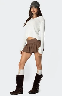 Edikted Adrianna Bubble Micro Shorts