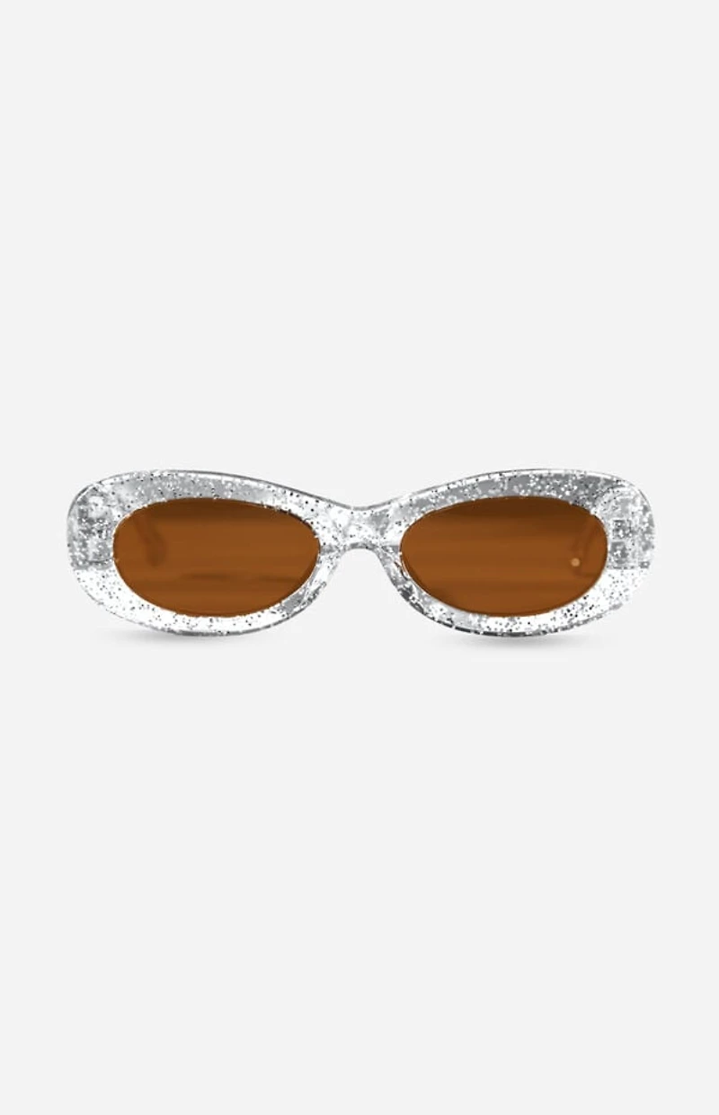 INDY Sunglasses SoHo Glitter  Oval Sunglasses