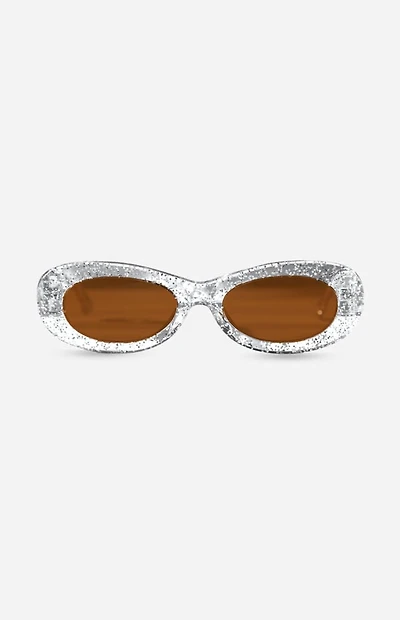 INDY Sunglasses SoHo Glitter  Oval Sunglasses