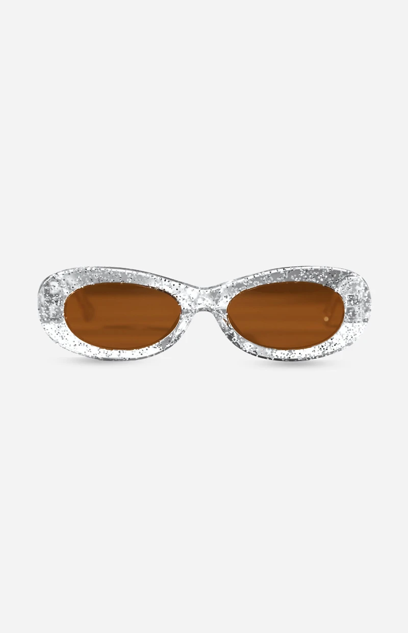 INDY Sunglasses SoHo Glitter  Oval Sunglasses