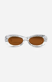INDY Sunglasses SoHo Glitter  Oval Sunglasses