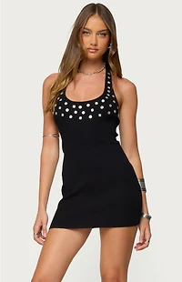 Edikted Jaylee Iridescent Knit Mini Dress