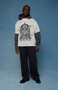 Pacsun Black Paneled Carpenter Fleece Extreme Baggy Sweatpants