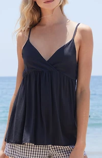 John Galt Black Edith Tank Top