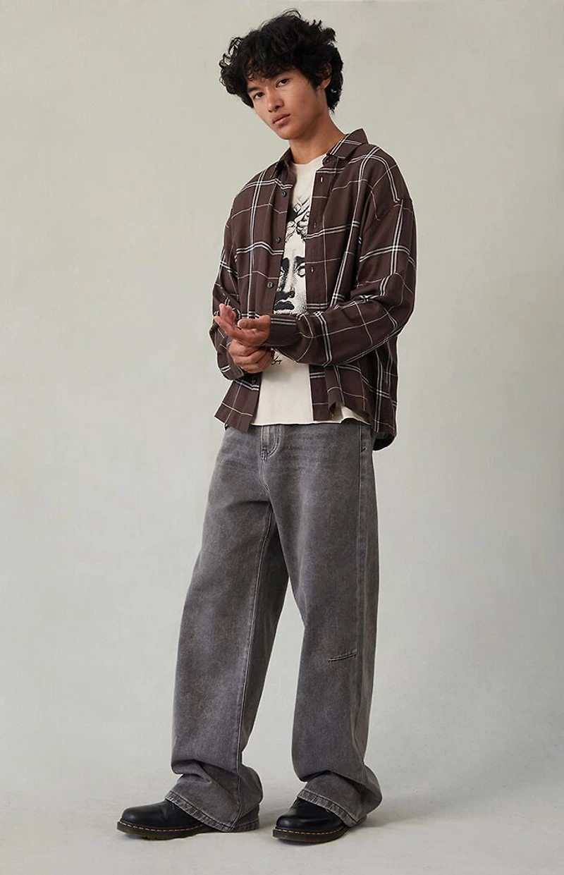 Pacsun Blake Extreme Baggy Jeans Knee Dart Washed Black