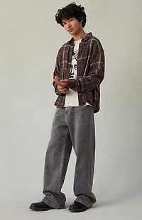 Pacsun Blake Extreme Baggy Jeans Knee Dart Washed Black