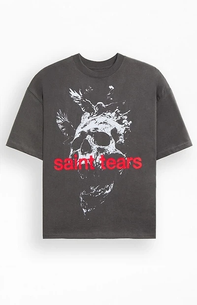 Pacsun Saint Tears Cropped Boxy T-Shirt