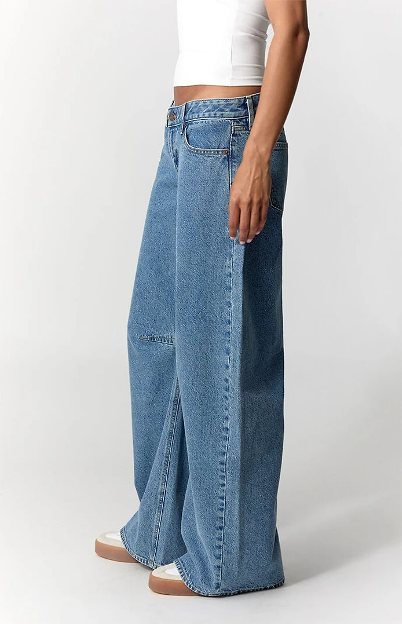 Pacsun Ronnie Ultimate Low Rise Barrel Jeans Medium Blue