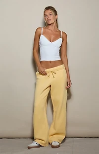 Pacsun Yellow Ultra Soft Fleece Baggy Sweatpants