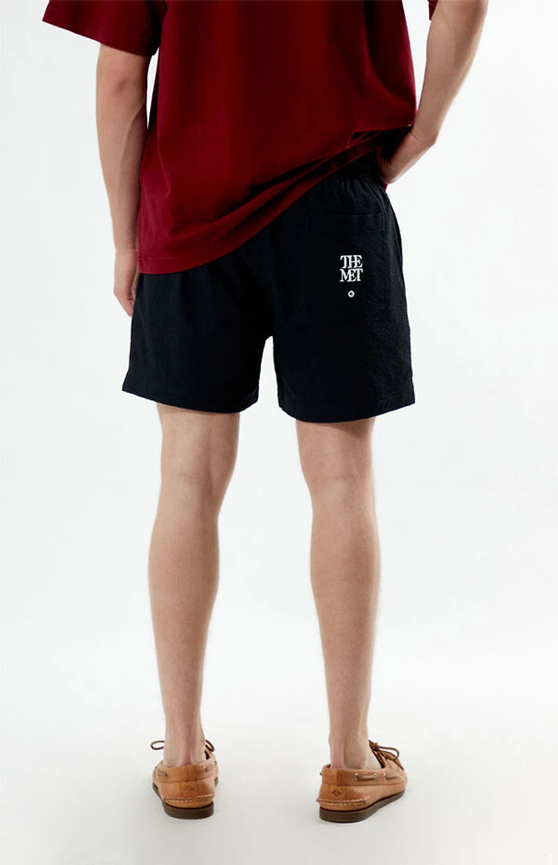 The Met x PacSun ESDA Seersucker 4.5" Swim Trunks