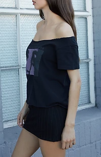 John Galt Ashlyn Chill Since UK Off-The-Shoulder T-Shirt