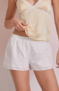 Beverly and Beck Bow Embroidered Shorts