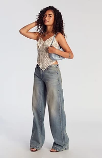 Pacsun Casey Low Rise Baggy Jeans Star Stud