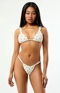 Rhythm Floral Textured Triangle Bikini Top