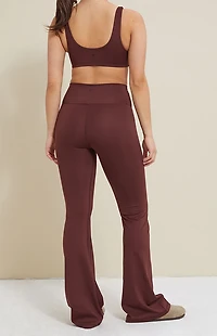 PAC 1980 WHISPER Active Brown Franchise Flare Yoga Pants
