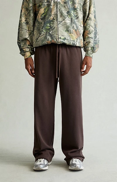 Pacsun Brown Fleece Extreme Baggy Sweatpants