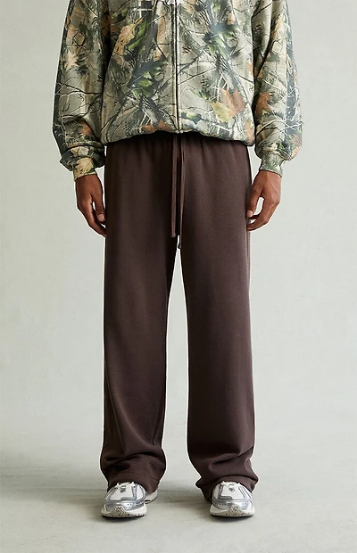 Pacsun Brown Fleece Extreme Baggy Sweatpants