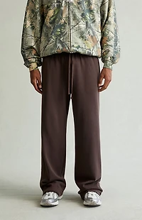 Pacsun Brown Fleece Extreme Baggy Sweatpants