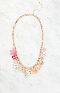 LA Hearts Girly Charm Necklace