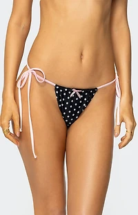 Edikted Leigh Polka Dot String Bikini Bottom