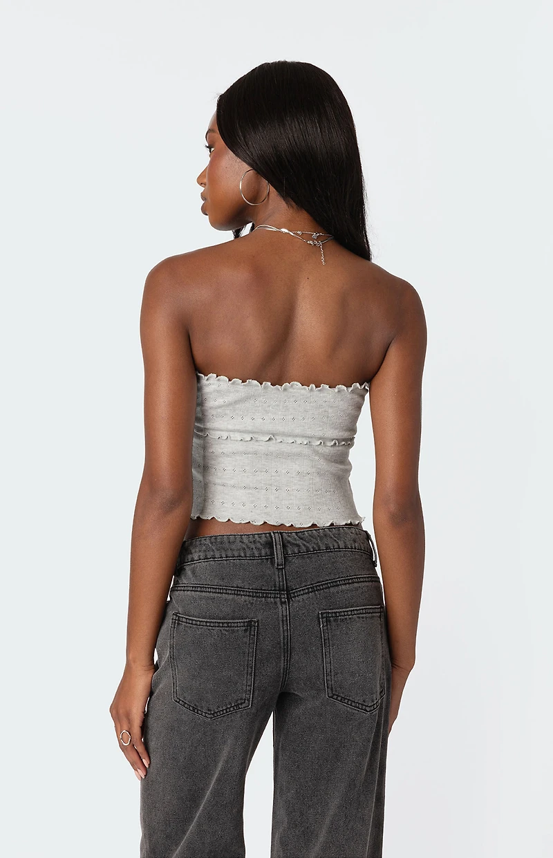 Edikted Savannah Pointelle Tube Top
