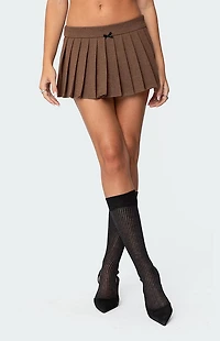 Edikted Palmer Plaid Pleated Mini Skort