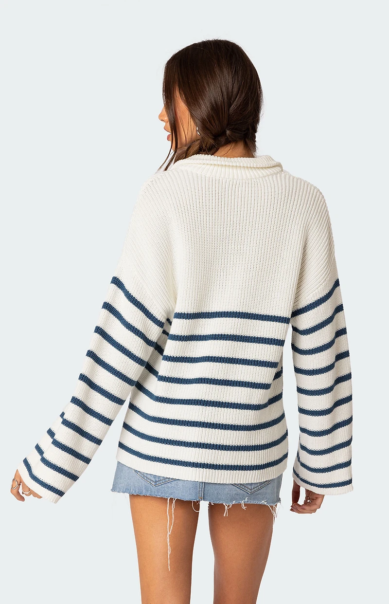 Edikted Oversized Quarter Zip Sweater